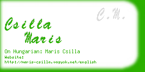 csilla maris business card